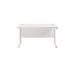 Jemini Rectangular Cantilever Desk 1400x800x730mm White/White KF807018 KF807018