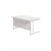 Jemini Rectangular Cantilever Desk 1400x800x730mm WhiteWhite KF807018 KF807018