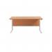 Jemini Rectangular Cantilever Desk 1600x800x730mm Beech/White KF807100 KF807100