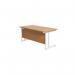 Jemini Rectangular Cantilever Desk 1600x800x730mm Nova Oak/White KF807124 KF807124