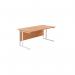 Jemini Rectangular Cantilever Desk 1800x800x730mm BeechWhite KF807223 KF807223