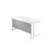 Jemini Rectangular Cantilever Desk 1800x800x730mm White/White KF807254 KF807254