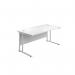 Jemini Rectangular Cantilever Desk 1800x800x730mm WhiteWhite KF807254 KF807254