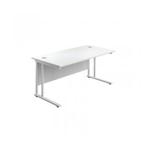 VOW Jemini Rectangular Cantilever Desk 1800x800x730mm WhiteWhite KF807254 KF807254