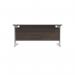Jemini Rectangular Cantilever Desk 1800x800x730mm Dark WalnutWhite KF807278 KF807278