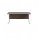 Jemini Rectangular Cantilever Desk 1800x800x730mm Dark WalnutWhite KF807278 KF807278