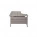 Jemini Radial Left Hand Cantilever Desk 1600x1200x730mm Grey OakSilver KF807537 KF807537