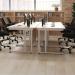 Jemini Radial Left Hand Cantilever Desk 1600x1200x730mm WhiteSilver KF807551 KF807551
