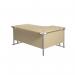 Jemini Radial Left Hand Cantilever Desk 1600x1200x730mm MapleSilver KF807568 KF807568