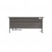 Jemini Radial Right Hand Cantilever Desk 1600x1200x730mm Grey OakSilver KF807599 KF807599
