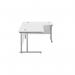 Jemini Radial Right Hand Cantilever Desk 1600x1200x730mm White/Silver KF807612 KF807612