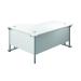 Jemini Radial Right Hand Cantilever Desk 1600x1200x730mm White/Silver KF807612