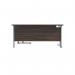 Jemini Radial Right Hand Cantilever Desk 1600x1200x730mm Dark Walnut/Silver KF807636 KF807636