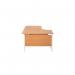 Jemini Radial Left Hand Cantilever Desk 1600x1200x730mm BeechWhite KF807643 KF807643