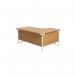 Jemini Radial Left Hand Cantilever Desk 1600x1200x730mm Nova Oak/White KF807667 KF807667