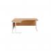 Jemini Radial Left Hand Cantilever Desk 1600x1200x730mm Nova Oak/White KF807667 KF807667