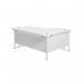 Jemini Radial Left Hand Cantilever Desk 1600x1200x730mm WhiteWhite KF807674 KF807674