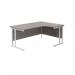 Jemini Radial Right Hand Cantilever Desk 1600x1200x730mm Grey OakWhite KF807711 KF807711