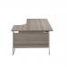 Jemini Radial Right Hand Cantilever Desk 1600x1200x730mm Grey Oak/White KF807711 KF807711