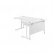 Jemini Radial Right Hand Cantilever Desk 1600x1200x730mm White/White KF807735 KF807735