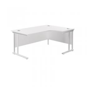 VOW Jemini Radial Right Hand Cantilever Desk 1600x1200x730mm WhiteWhite KF807735 KF807735