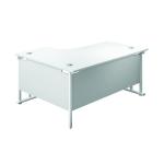 Jemini Radial Right Hand Cantilever Desk 1600x1200x730mm White/White KF807735 KF807735