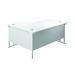 Jemini Radial Right Hand Cantilever Desk 1600x1200x730mm White/White KF807735