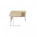 Jemini Radial Right Hand Cantilever Desk 1600x1200x730mm Maple/White KF807742 KF807742