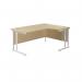 Jemini Radial Right Hand Cantilever Desk 1600x1200x730mm MapleWhite KF807742 KF807742