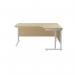 Jemini Radial Right Hand Cantilever Desk 1600x1200x730mm MapleWhite KF807742 KF807742