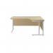 Jemini Radial Right Hand Cantilever Desk 1600x1200x730mm MapleWhite KF807742 KF807742