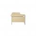 Jemini Radial Left Hand Cantilever Desk 1800x1200x730mm Maple/Silver KF807803 KF807803