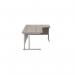 Jemini Radial Right Hand Cantilever Desk 1800x1200x730mm Grey Oak/Silver KF807834 KF807834