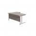 Jemini Radial Right Hand Cantilever Desk 1800x1200x730mm Grey Oak/Silver KF807834 KF807834