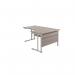 Jemini Radial Right Hand Cantilever Desk 1800x1200x730mm Grey Oak/Silver KF807834 KF807834