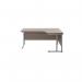 Jemini Radial Right Hand Cantilever Desk 1800x1200x730mm Grey Oak/Silver KF807834 KF807834