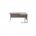 Jemini Radial Right Hand Cantilever Desk 1800x1200x730mm Grey OakSilver KF807834 KF807834