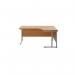 Jemini Radial Right Hand Cantilever Desk 1800x1200x730mm Nova Oak/Silver KF807841 KF807841