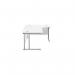 Jemini Radial Right Hand Cantilever Desk 1800x1200x730mm White/Silver KF807858 KF807858