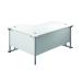 Jemini Radial Right Hand Cantilever Desk 1800x1200x730mm White/Silver KF807858