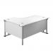 Jemini Radial Right Hand Cantilever Desk 1800x1200x730mm White/Silver KF807858 KF807858