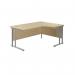 Jemini Radial Right Hand Cantilever Desk 1800x1200x730mm MapleSilver KF807865 KF807865