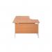 Jemini Radial Left Hand Cantilever Desk 1800x1200x730mm Beech/White KF807889 KF807889