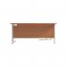 Jemini Radial Left Hand Cantilever Desk 1800x1200x730mm BeechWhite KF807889 KF807889