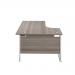 Jemini Radial Left Hand Cantilever Desk 1800x1200x730mm Grey Oak/White KF807896 KF807896