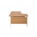 Jemini Radial Left Hand Cantilever Desk 1800x1200x730mm Nova OakWhite KF807902 KF807902