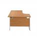 Jemini Radial Left Hand Cantilever Desk 1800x1200x730mm Nova Oak/White KF807902 KF807902