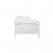 Jemini Radial Left Hand Cantilever Desk 1800x1200x730mm White/White KF807919 KF807919