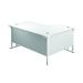 Jemini Radial Left Hand Cantilever Desk 1800x1200x730mm White/White KF807919