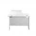 Jemini Radial Left Hand Cantilever Desk 1800x1200x730mm White/White KF807919 KF807919